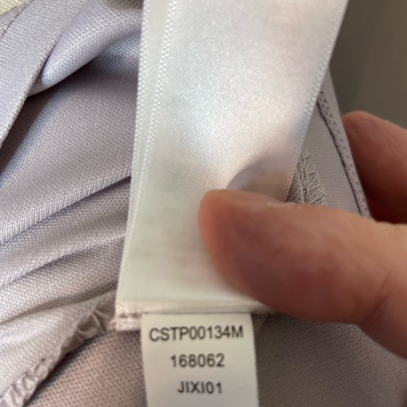 Cable & Gauge Lacey Pale Lavender Halter Keyhole Tank Blouse. Lined. XS - Picture 5 of 7